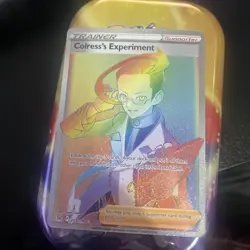 Pokemon Colress's Experiment 205/196 Rainbow Full Art (Lost Origin Secret Rare) - Image 4