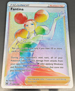 2022 Pokemon SWSH Lost Origins Secret Rainbow Ultra Rare - 206/196 Fantina - Image 1