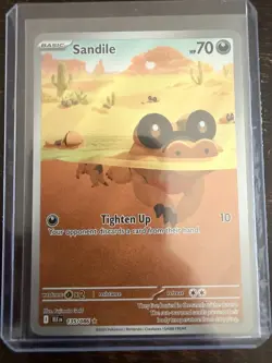 Pokemon Sandile Illustration Rare Sv: Black Bolt Holo 135/086 70 HP English - Image 1