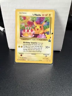Pokemon ______'s Pikachu 25th Anniversary Promo 24/53 Holo English 50HP Birthday - Image 1