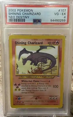 Pokemon TCG Shining Charizard Neo Destiny PSA 4 - Image 1