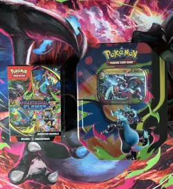 Pokemon TCG: Mega Evolution-Phantasmal Flames Booster Bundle + Tin LOT OF 2 - Image 1