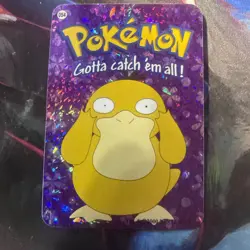 Pokemon 151 Vintage Pocket Monsters HOLO Prism Sticker 2000 Nintendo Psyduck - Image 1