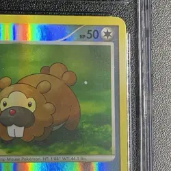 POKEMON BIDOOF INK DOT ERROR CGC 10 DIAMOND & PEARL REVERSE HOLO 70/130 2007 - Image 3