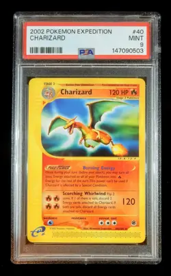 2002 Pokemon Charizard Non Holo Expedition 40/165 PSA 9 - Image 1