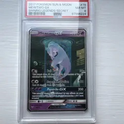 Pokemon 2017 Mewtwo GX 78/73 Alt Art Secret Rare Shining Legends PSA 8 Mewtube - Image 1