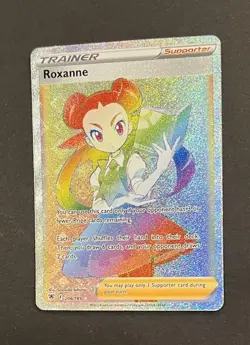 Pokemon Roxanne 206/189 Rainbow Secret Rare Astral Radiance NM - Image 3