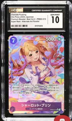 CGC Gem Mint 10 One Piece TCG Charlotte Pudding PRB02-010 SUPER RARE Alt Art - Image 1