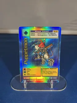 Puppetmon Card Bo-96 Mega Level Digimon Holo Foil, Bandai 1999/NM / LP - Image 1