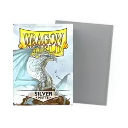 Dragon Shield Matte Silver Sleeves 100ct - Standard Size - MTG Pokemon TCG - Image 1