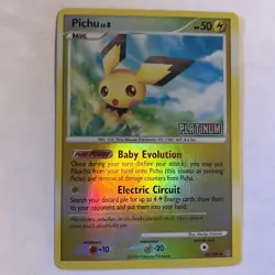 Pokemon Pichu Stormfront 45/100 Reverse Holo STAMPED Platinum - Image 1