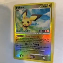 Pokemon Pichu Stormfront 45/100 Reverse Holo STAMPED Platinum - Image 2