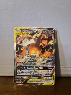 Reshiram & Charizard GX SM201 Full Art Promo Tag Team Pokemon LP - Image 1