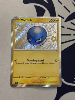 Pokemon Voltorb 133/091 Paldean Fates Shiny Ultra Rare Holo - Image 1