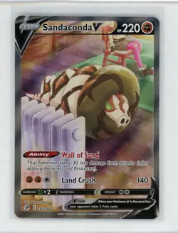 Sandaconda V 252/264 Alt Full Art Rare Holo Pokemon TCG Fusion Strike NM - Image 1