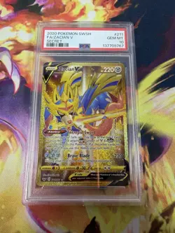 PSA 10 Zacian V 211/202 Secret Sword & Shield Base Set Pokemon Secret Rare - Image 1