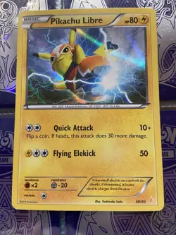 Pokemon Pikachu Libre Holo Rare Trainer Kit 2016 #30/30 - Image 1