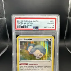 2020 Pokemon SWSH Vivid Voltage Snorlax #131 Holo EN Graded PSA 8 - Image 2