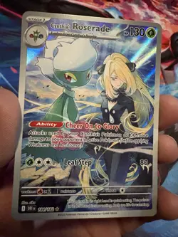 Pokemon Cynthia’s Roserade 184/182 Illustration Rare Destined Rivals Mint - Image 1