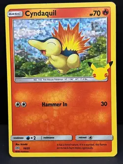 Cyndaquil 010/025 Promo McDonald's 25th Anniversary Promos Pokemon Holo MP - Image 1