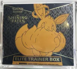 New 2021 ETB Pokemon Shining Fates Elite Trainer Box + New Magnetic Acrylic Case - Image 1