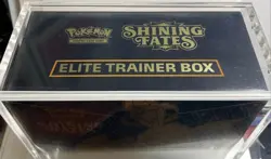 New 2021 ETB Pokemon Shining Fates Elite Trainer Box + New Magnetic Acrylic Case - Image 2