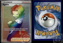 Agatha 210/198 Rainbow Rare Chilling Reign Pokemon Holo NM/M - Image 2