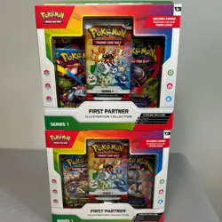Pokemon First Partner Illustration Collection Series 1 In Hand Lot of 2 SEALED - Image 1