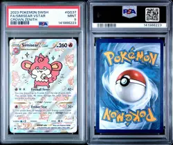 2023 Pokemon Sword And Shield Crown Zenith Simisear VSTAR #GG37 Fa PSA 9 - Image 3