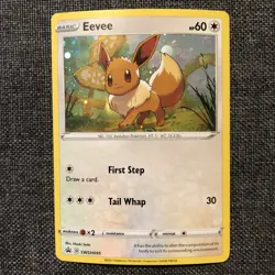 Pokemon TCG Sword & Shield Eevee Black Star Promo SWSH095 SWIRL HOLOFOIL - Image 1