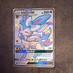 Pokemon Sylveon GX Full Art Holo Hidden Fates Shiny Vault SV76/SV94 Fairy 200 HP - Image 1