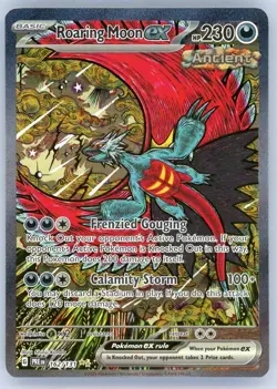 2025 Pokemon SV Prismatic Evolutions Roaring Moon ex #162/131 SIR Special Rare - Image 1