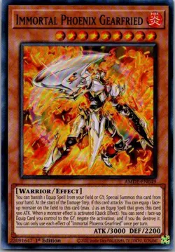 Immortal Phoenix Gearfried AMDE-EN049 Super Rare 1ST Edition NM Yugioh TCG - Image 1