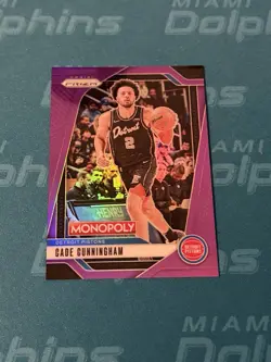 2024-2025 Prizm Monopoly Cade Cunningham /91 Purple Prizm #64 Mint - Image 1