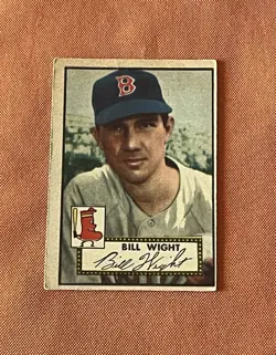 1952 Topps #177 GRAY BACK Bill Wight Variation Baseball Card *CgC605* - Image 1