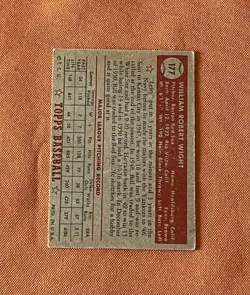 1952 Topps #177 GRAY BACK Bill Wight Variation Baseball Card *CgC605* - Image 3