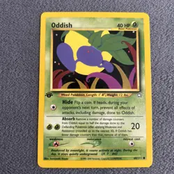 68/111 Oddish - Neo Genesis 1st Edition Ed Pokemon Card NM - Image 1