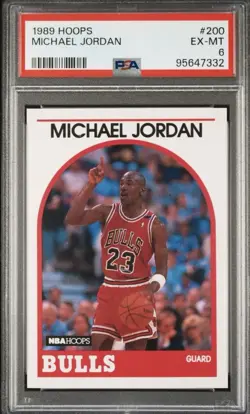 1989 HOOPS #200 MICHAEL JORDAN PSA 6 - Image 1