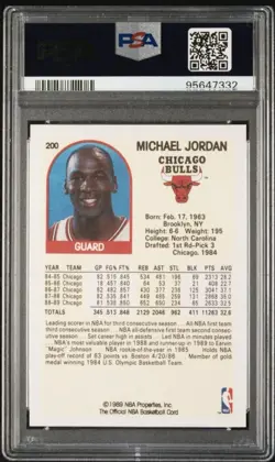 1989 HOOPS #200 MICHAEL JORDAN PSA 6 - Image 2