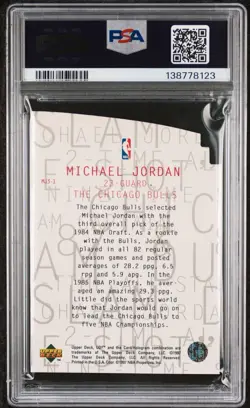 1997 UD3 MJ3 #MJ3-1 MICHAEL JORDAN PSA 9 - Image 2