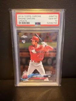 2018 Topps Chrome Update Shohei Ohtani #HMT32 Rookie Debut Angels PSA 10 - Image 1