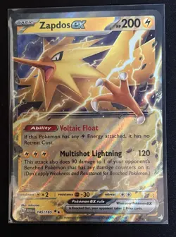 Pokemon TCG Zapdos EX Scarlet Violet-151 145/165 Holo Double Rare - Image 1