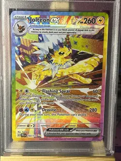 Pokemon Jolteon EX Sir 153/131 Prismatic Evolutions Special Illustration PSA 10 - Image 3