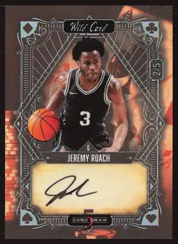2024 Wild Card 5 Card Draw #5CDV-JRA Jeremy Roach /5 Auto - Image 1