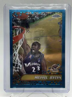 2001-02 Topps Chrome MICHAEL JORDAN Base #95 Washington Wizards MVP HOF - Image 3
