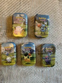 Ascended Heroes Mini Tin X5 Full Art set - New & Sealed ✅ - Image 1