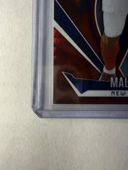 2024 Panini Phoenix Rookies Red Hyper Malik Nabers Rookie #221 /140 Giants - Image 5