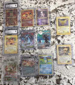 Pokemon Card Lot CGC Graded + Charizard, Mewtwo, Zapdos, Umbreon VMAX & More - Image 1