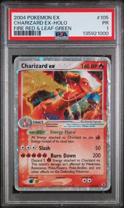 PSA 1 Charizard Ex Holo 2004 Ex Fire Red & Leaf Green 105/112 Pokemon Card - Image 1