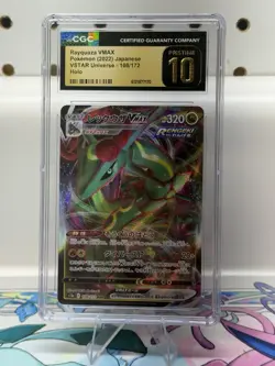 Rayquaza VMAX CGC 10 Triple Rare Vstar Universe Japanese Holo Card - Image 1